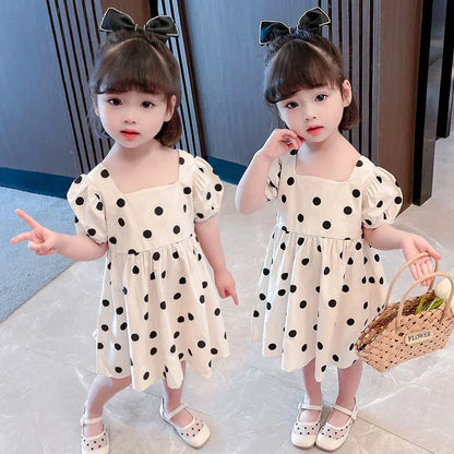 Summer Baby Dress Girl Clothes Kids Hubble-bubble Sleeve Princess Dresses Popular Hot Style Child Dress Vestidos