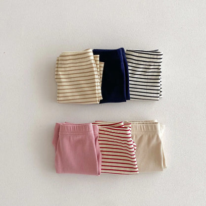 2024 Summer New Baby Cotton Shorts Children Elastic Pants Girls Safety Pants Infant Boys Striped Kids Casual Shorts