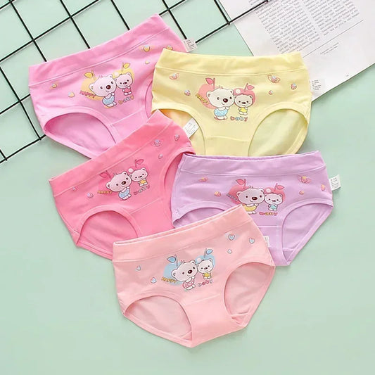 Girls' Underwear Kids Panties Shorts Cartoon Cat Pattern 1pc for Girls 4-12  Toddler Boxer Briefs Youth Cotton Briefs