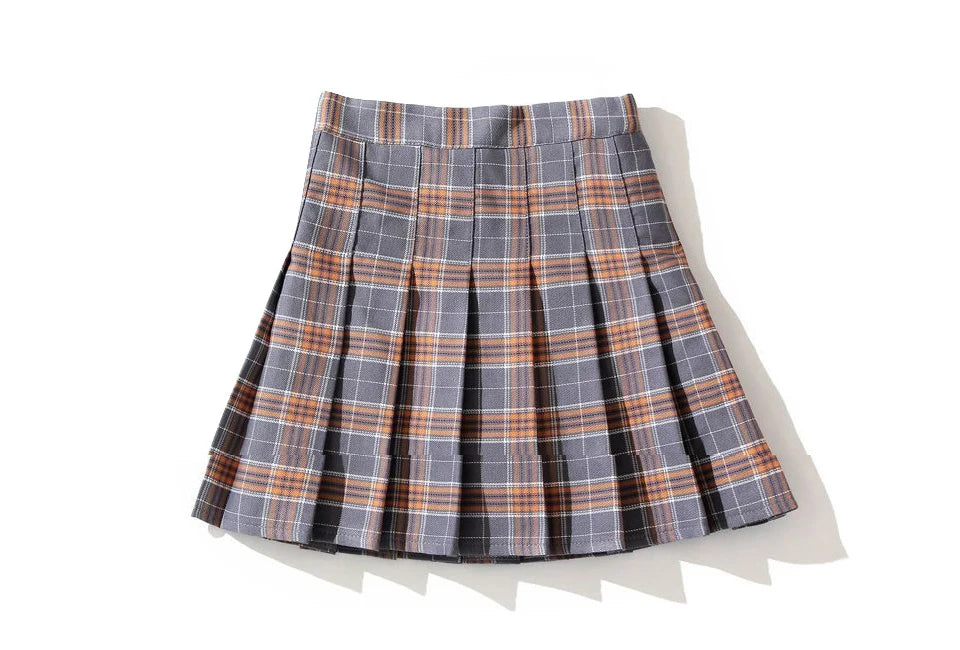 Girls High Waist Solid Pleated Mini Skirt for 4-12Y Girl Summer Korean Preppy Style Fashion Dance Skirts Student A-line Skirts