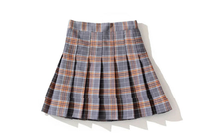 Girls High Waist Solid Pleated Mini Skirt for 4-12Y Girl Summer Korean Preppy Style Fashion Dance Skirts Student A-line Skirts