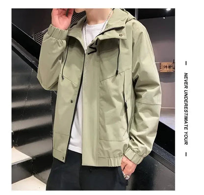 Sport Hooded Jacket for Men Plus Size 6XL 7XL Autumn Winter Fashion Coat Loose Outwear Big Size Men Clothing Chaquetas Hombre