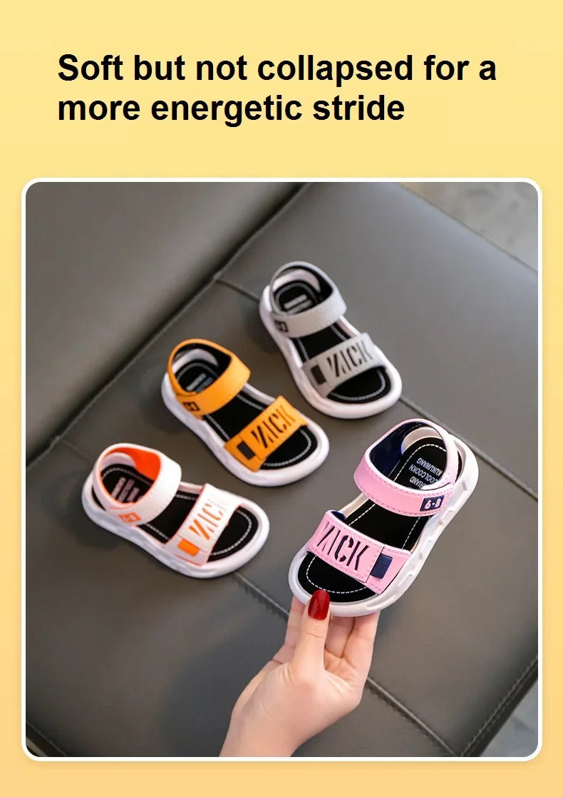 Children Sandals Students Non-slip Shoes Simple Generous Boys Girls Sandals Wear and Off Easy Soft Bottom Kids Casual Footwear