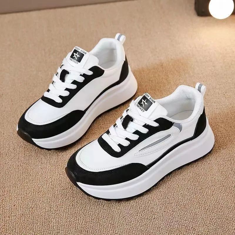 Autumn Running Shoes Women Thick Sole Casual Shoes Fashion Platform Sneakers Woman Designer Shoes Flat Walking Shoes for Women