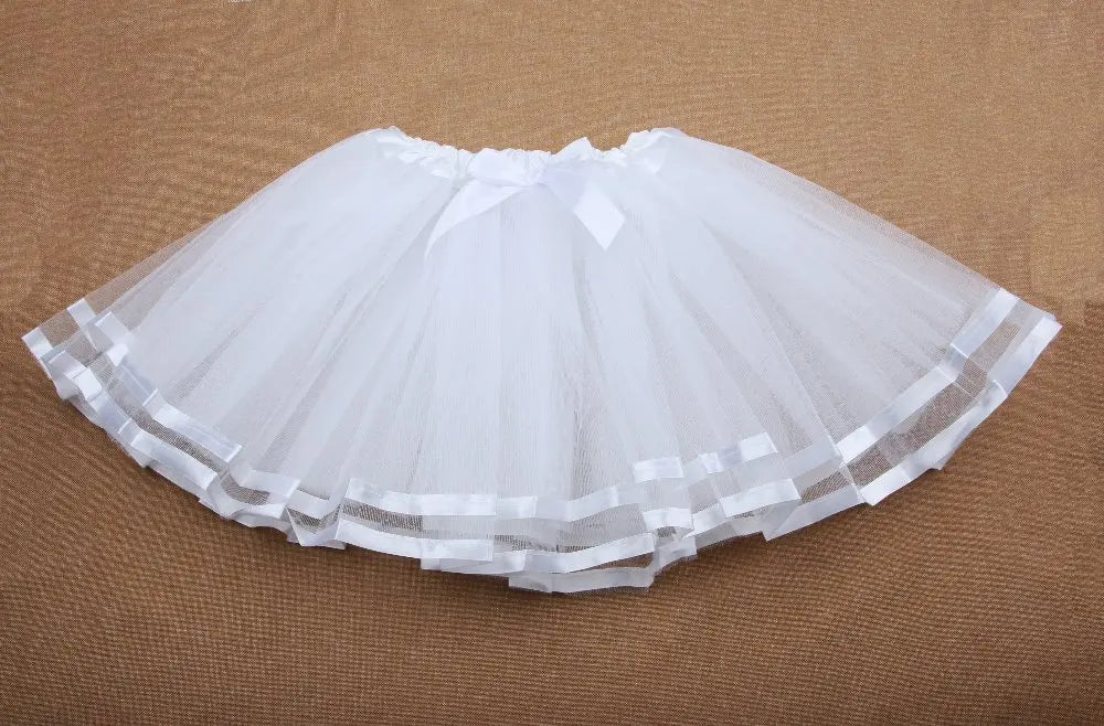 Baby Girl Tutu Skirt Cute Kids Princess Tulle Skirts Summer Children Party Ribbon Skirt Girls Dance Pettiskirt