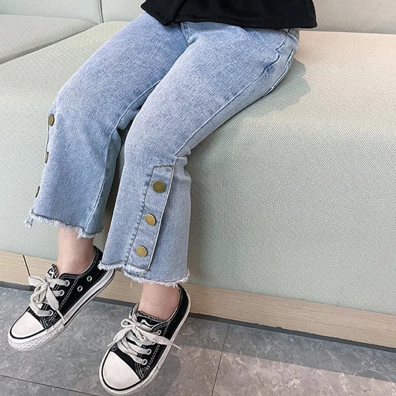 2024 New Baby Girl Pants Lounge jeans Leggings Spring Children Skinny Pant Kid Long Trouser