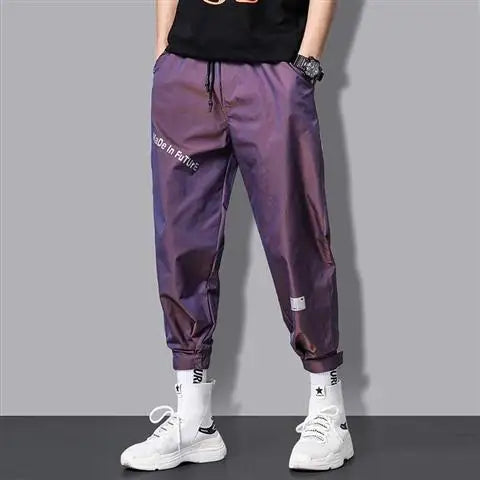 Spring Elegant Fashion Harajuku Slim Fit Ropa Hombre Loose All Match Sport Casual Trousers Gradient Leggings Pockets Harem Pants