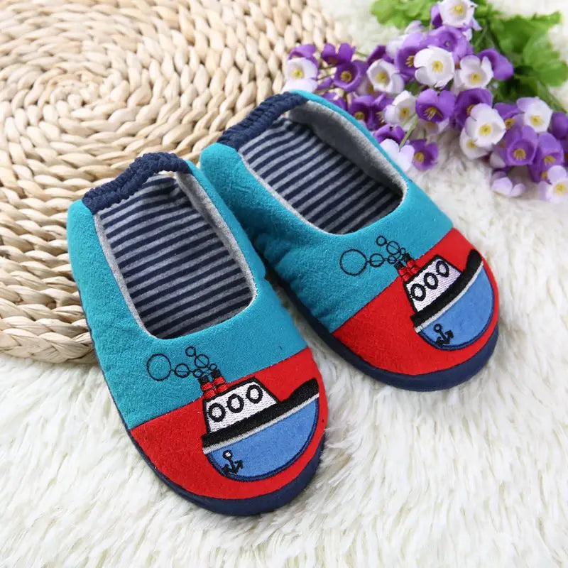 Fashion Spring Autumn Animal Kids Living House Shoes Children Boys Girls Cotton Slipper Comfortable Indoor Floor Shoes