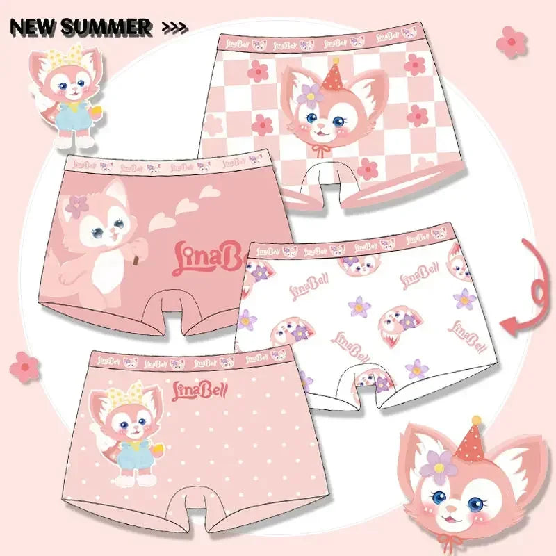 Kuromi Lynabel Cartoon Girls Briefs Quadrangle Cotton Boxer Shorts 3-12 Years Children Antibacterial Panties Girls