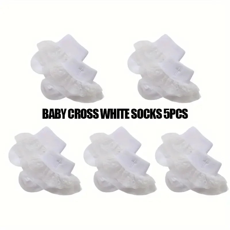 5 Pairs Of Baby Socks For Boys And Girls Cotton Lace Mesh Socks For Newborns Walking Socks For Newborns