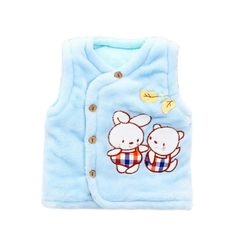 0-2Y Winter Newborn Baby Vest Fur Baby Waistcoat Kids Jackets for Girls Boys Children Clothes Fur Coat Jacket Sleeveless Toddler