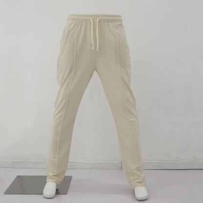 2024Spring American Casual Three-Dimensional Single Pleated Drape Men's Suit Pants Loose Drawstring Track Sweatpants