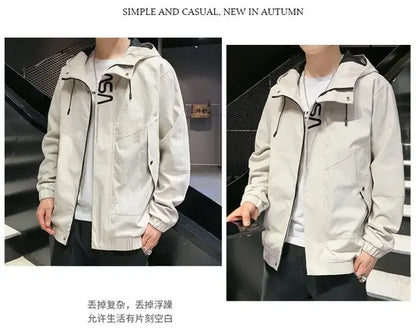 Sport Hooded Jacket for Men Plus Size 6XL 7XL Autumn Winter Fashion Coat Loose Outwear Big Size Men Clothing Chaquetas Hombre