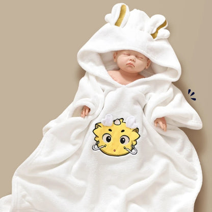 Baby Robe Cartoon Hoodies Rabbit Cloak Girl Boys Sleepwear Bath Towels Kids Soft Bathrobe Pajamas Children's Clothing Costumes