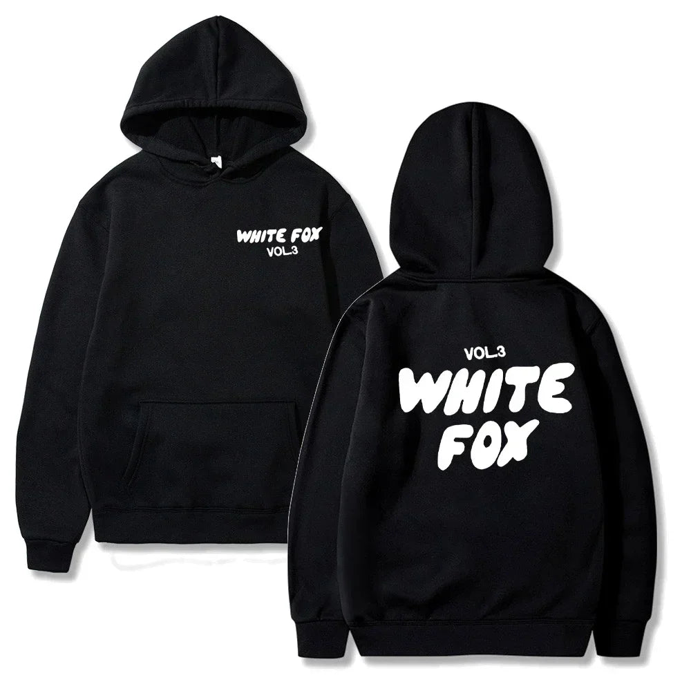 White Fox women's hoodie loose fitting hoodie wool thick letter print Men Sweatshirts