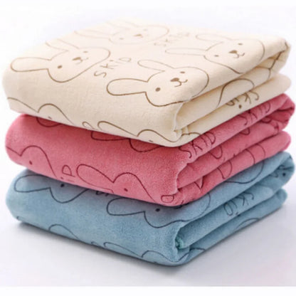 Rabbit Soft Microfiber Baby Infant Newborn Washcloth Bath Towel Feeding Cloth Baby Bath Children's Towel Baby Towel