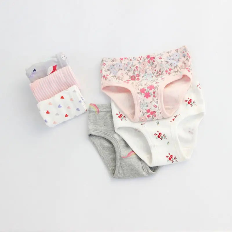 3Pcs/lot Kids Panties Girls Cotton Soft Printed Briefs Toddler Child Soft Comfortable Breathable Underpants Children Underwear