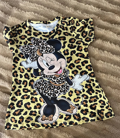 T Shirt for Kids Girls Child T-shirt Minnie Mouse Graphic Short Sleeve Girls' Clothing Casual Baby Clothes Cartoon Boys Shirts