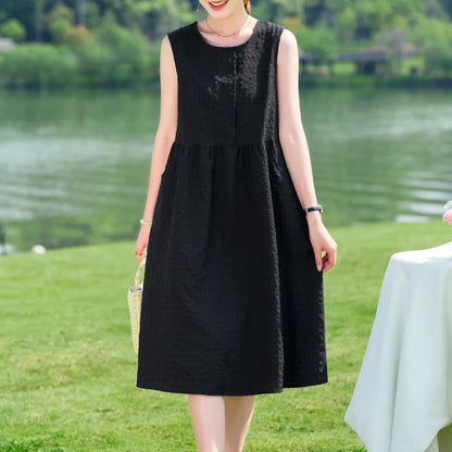 New Arrival Solid Summer dresses for Women Sleeveless plus size dresses vestido verano mujer