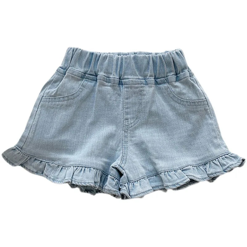 1PC Kids Baby Girls Jeans Clothing Pants Toddler Infant Girls Shorts Denim Trousers Children Wears 4-8Yeas