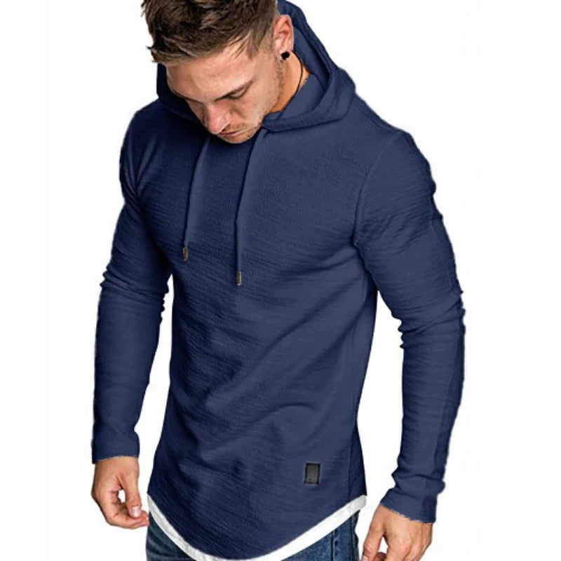 MRMT 2024 Brand New Men's Solid Color Hooded Casual Sports Long-Sleeved T-Shirt Pullover For Male Men's Hoodies Sweatshirts Tops