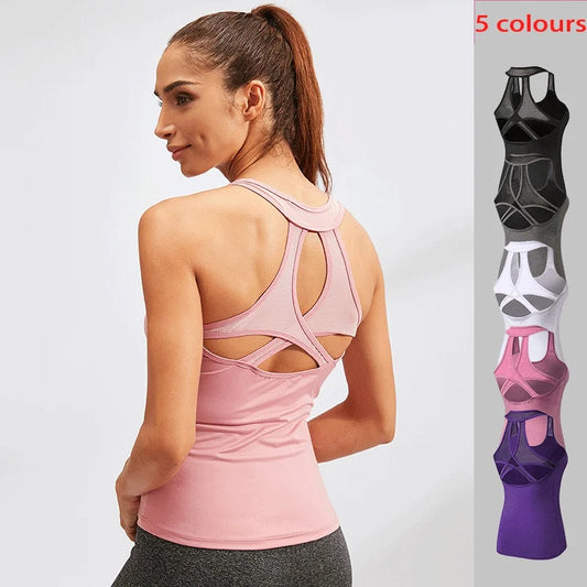 2023 Yoga Tops Vest for Women Sports Top Fitness Sport Shirt Gym Yoga Tops Female t Shirt Sleeveless Yoga Shirt Sportwear