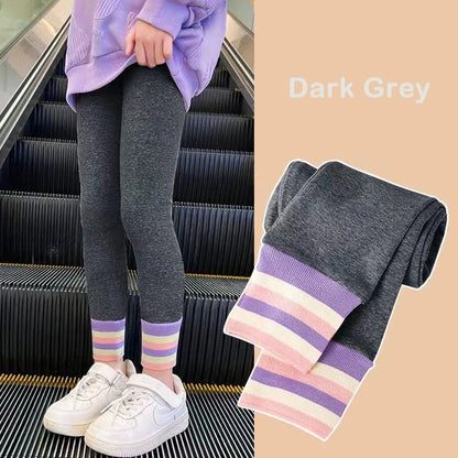 New Fashion Teen Kids Leggings Spring Autumn Casual Cotton Knitted Trousers For Girls Pants 4 6 8 10 12 Years Children Clothing