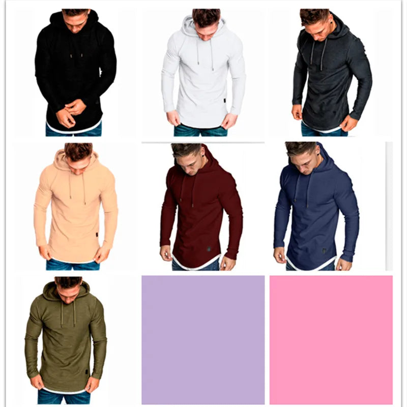 MRMT 2024 Brand New Men's Solid Color Hooded Casual Sports Long-Sleeved T-Shirt Pullover For Male Men's Hoodies Sweatshirts Tops