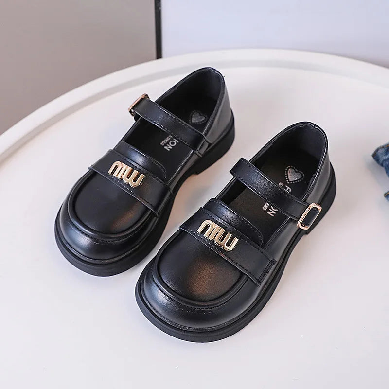 New Girls Shoes Fashion Flats for Children Casual Shoes Comfortable PU Leather Shoes Kids Shallow Mouth Loafers School Shoe