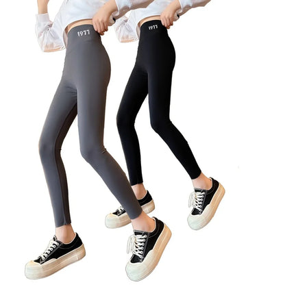 Girls Leggings Summer Breathable Children's Stretch Black Pants Children's Pants For 4-13 Yrs Sports Basic Kids Trousers Outdoor