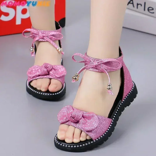 Fashion Princess Summer Cute Girl Sandals Temperament Baby Flower Lace Bow Sandal Girl Shoes Children's Shoes Children Girls