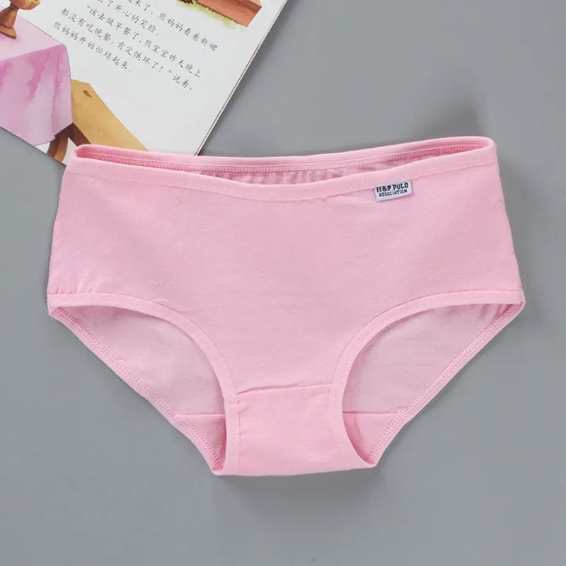 3PC Teenager Briefs Girls Underwear Cotton Briefs Sports Letters Breathable Briefs Pupils 8-12-14 Years