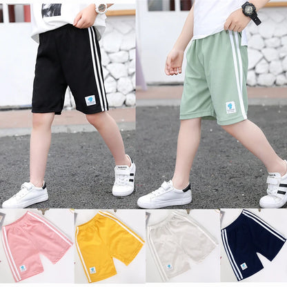 Kids Shorts Wholesale 3-14 Years Children's Casual Short Classic Design Candy Color Student Boys Sweatpants Girls Baby Clothes