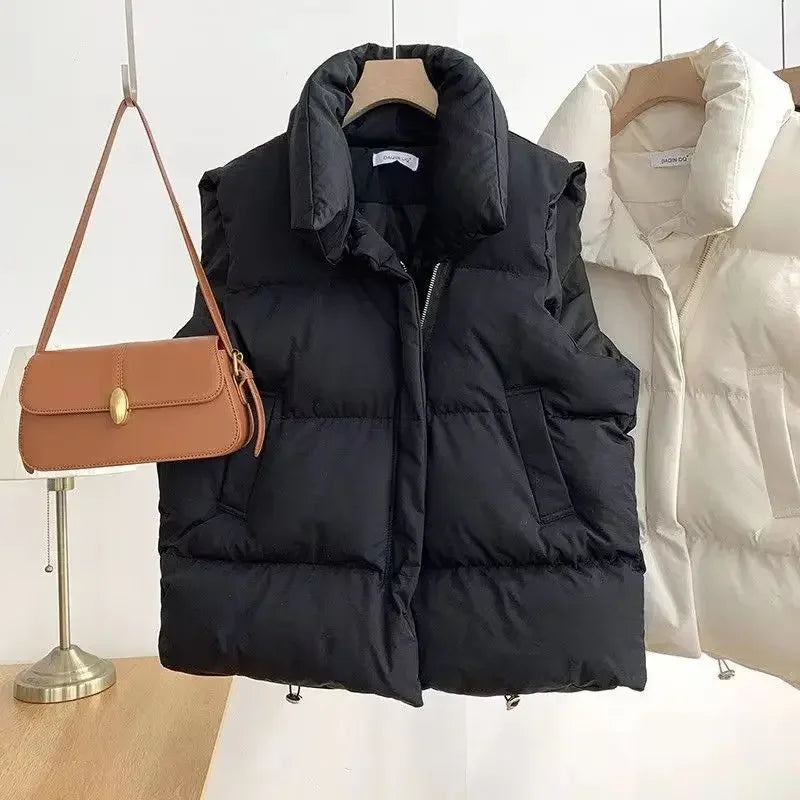 2024 White Duck Down Jacket Women Vest Autumn Winter Sleeveless Waistcoat Warm Lightweight Puffer Jacket Female Tops Outwear