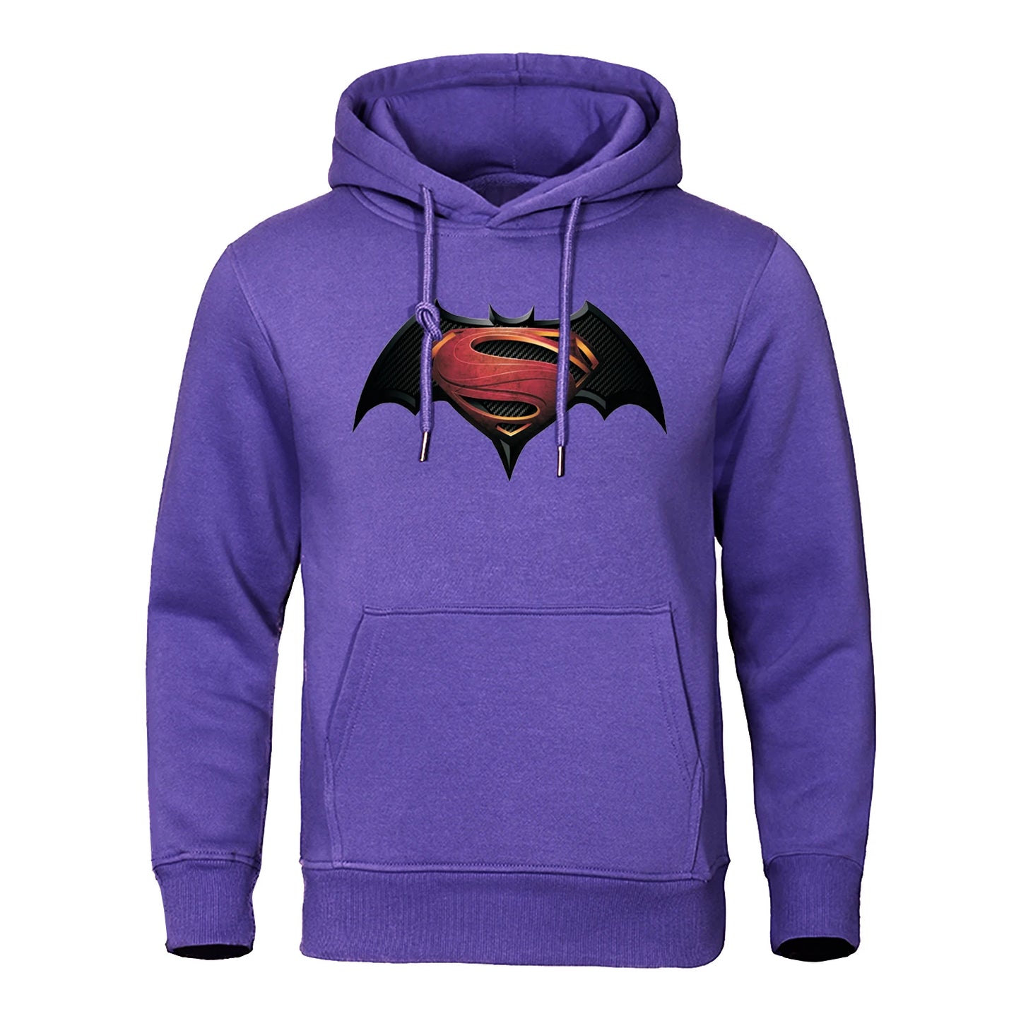 S Pattern On Bats Printing Hoodies Men Casual Comfortable Hoody Loose Fleece Hip Hop Clothes Fashion Pullovers Streetwear Man