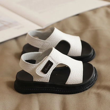 Children's Sandals Male Summer 1-5 Year Old Soft Sole Non slip 2 Children's Sports Leather Beach Sandals 3 Baby Toddler Female