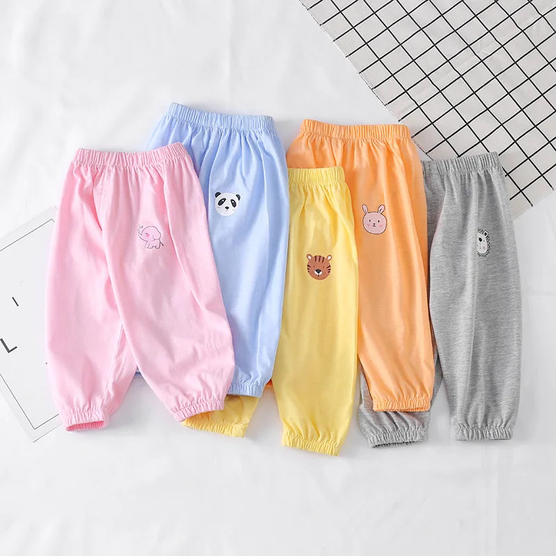 Summer New Style Children's Cotton Anti- Mosquito Pants for Boys and Girls Thin Loose Casual Bloomers for Boys and Girls KF052