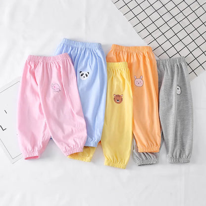 Summer New Style Children's Cotton Anti- Mosquito Pants for Boys and Girls Thin Loose Casual Bloomers for Boys and Girls KF052