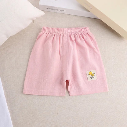 1-5 Years Kids Summer Shorts Boys Korean Style Cotton and Linen Short Pants Toddler Little Children Cute Shorts