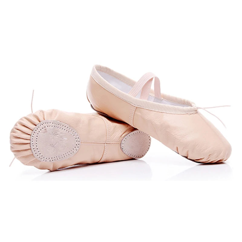 Genuine Leather Ballet Shoes Soft Bottom Breathable Ethnic Belly Dancing Shoes For Women Girls Exercise Cat's Claw Shoes