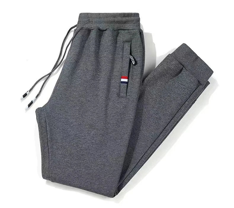 L-8XL Plus Size Casual Pants Men's Autumn Loose Straight Sports Handsome Joggers Large Size Elastic Waist Solid Color Sweatpants