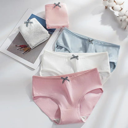 5 Pcs/Lot Cotton Youthful Girl Underwear Solid Panties For Girls Soft High Quality Cotton Briefs Undies