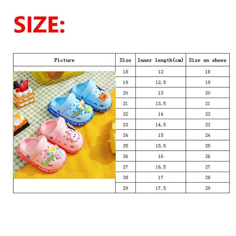 Summer Kids Sandals Children Hole Shoes Slippers Soft Anti-Skid Cartoon DIY Design Hole Baby Shoes Sandy Beach For Boys Girls