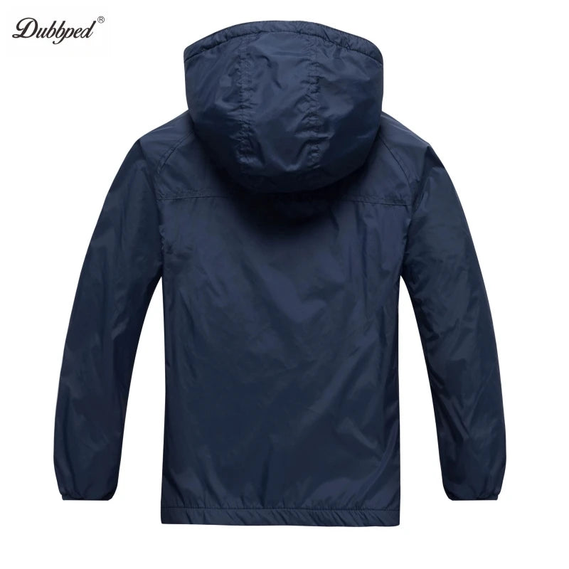 Boys Polar Fleece Jacket Sport Girls Coat Double-deck Hoodie Waterproof Windbreakers Kids Jackets 3-12Y Spring Autumn Winter