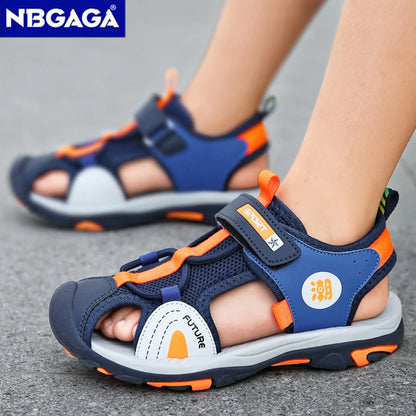 Fashion Kids Sandals Breathable Boys Non Slip Beach Sandals Outdoor Summer Children's Girl Closed Toe Sandals