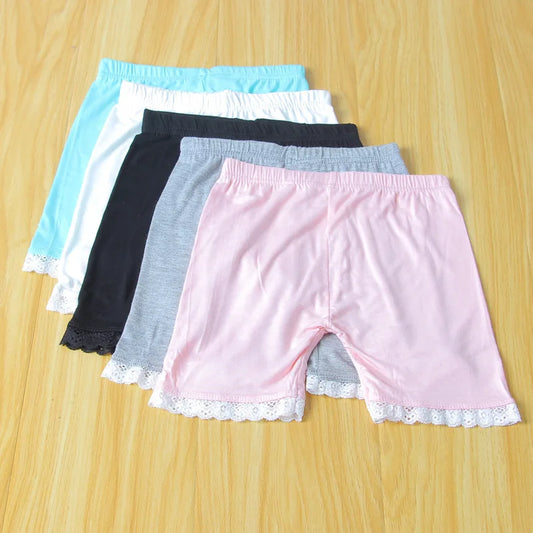 Summer Girls Shorts Baby Soft Modal Safety Panties Children Pants For 3-10Years Old Baby Clothes Girl Lace Underwear Boxer Short