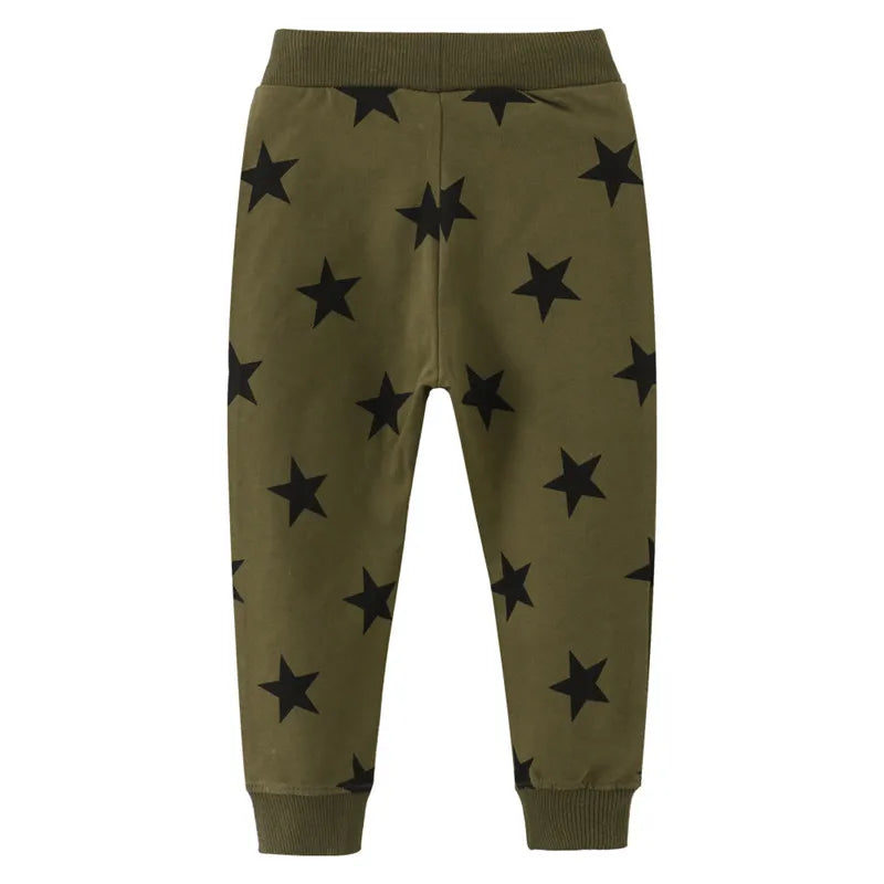 Jumping Meters New Arrival Children's Stars Sweatpants Boys Girls Long Trousers Drawstring Baby Autumn Spring Costume Kids Pants