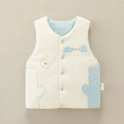 0-1Y Newborn Baby Vest Cotton Toddler Waistcoat Sleeveless Jacket for Girls Boys Vests Winter Children Clothes Cartoon