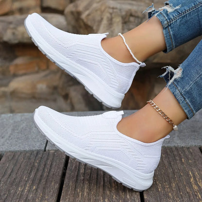 Summer New Mesh Breathable Large Size Casual Shoes for Women Soft Sole Lightweight One Step Single Shoes for Women