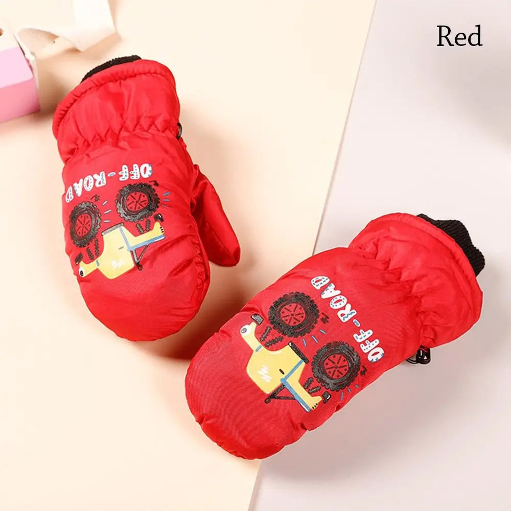 Baby Kids Gloves Winter Warm Thick Windproof Cartoon Rabbit Full Finger Mittens For Children Toddler Boys Girls 0-5 Years